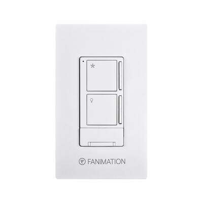 Wall Control with Receiver - 3 Fan Speeds & Light - White