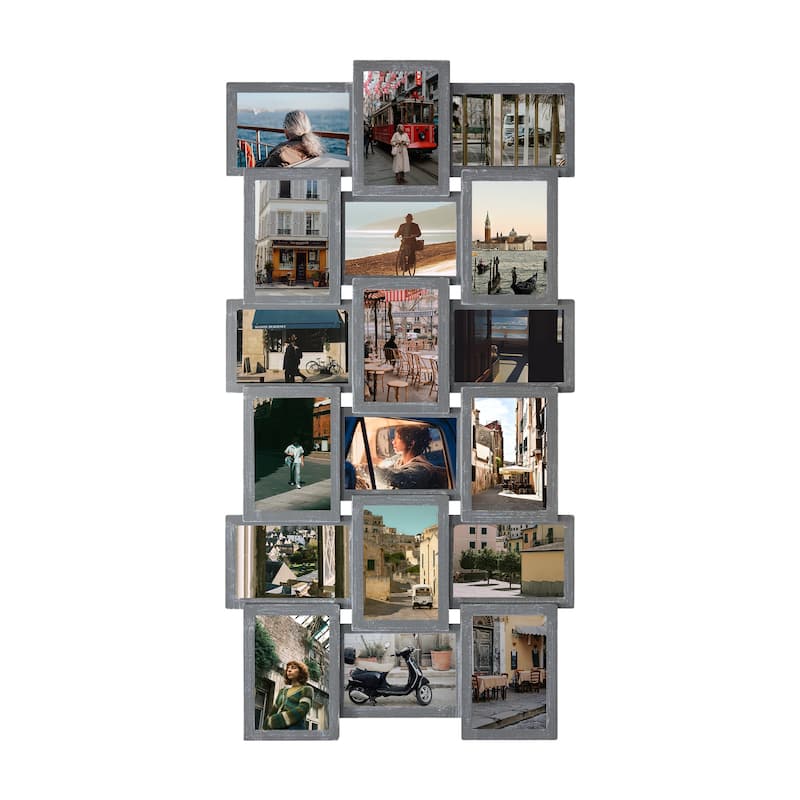 18 Openings Family Photo Frame 4x6 Picture Frame Collage Large for Wall Decor