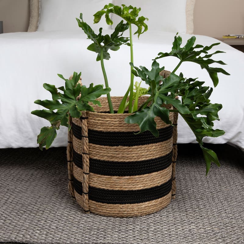 Household Essentials Decorative Terra Braid Grass Storage Basket
