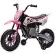 preview thumbnail 4 of 8, Kids Electric Motorcycle with Manual Throttle Training Wheels and Music System Be Used for Backyard and Park Play