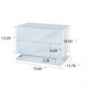 preview thumbnail 4 of 13, 2-Drawers LED Modern Nightstand Bedside End Table Stand USB Charge