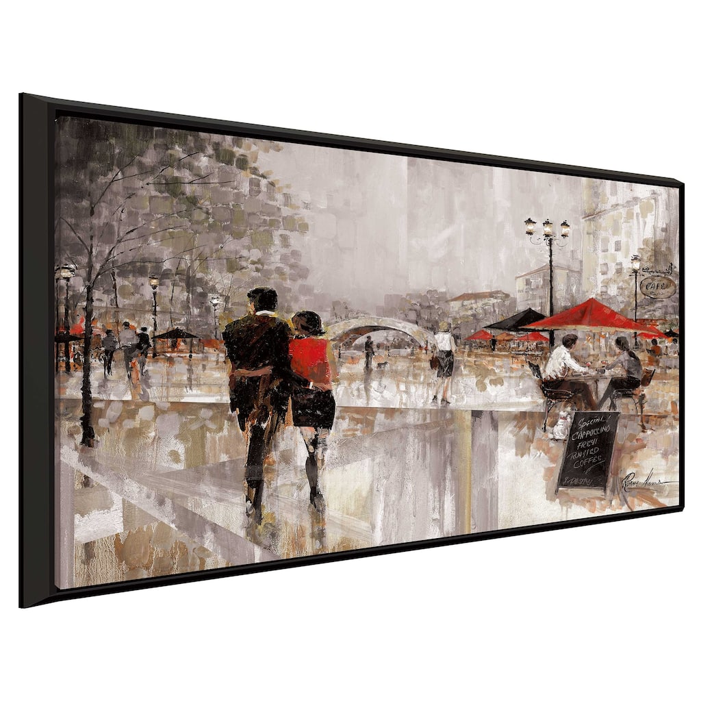 "Riverwalk Charm" by Ruane Manning Print on Floating Canvas
