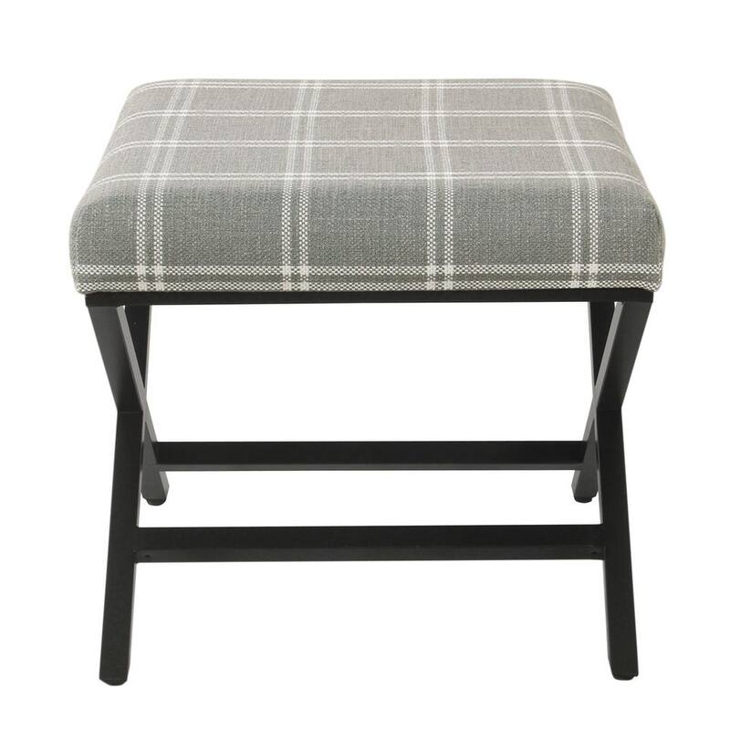 Porch & Den Boucher Modern Metal X-base Square Ottoman