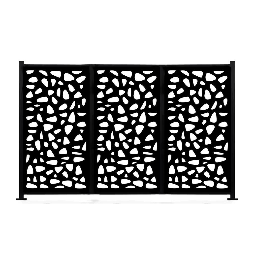 HighlanderHome Freestanding Modular Metal Privacy Screen, 4FtX 6Ft