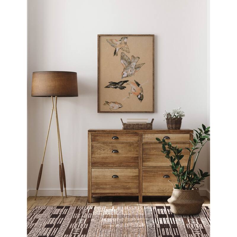 ECARPETGALLERY Hand-knotted Tangier Dark Brown Wool Rug - 5'5 x 7'10