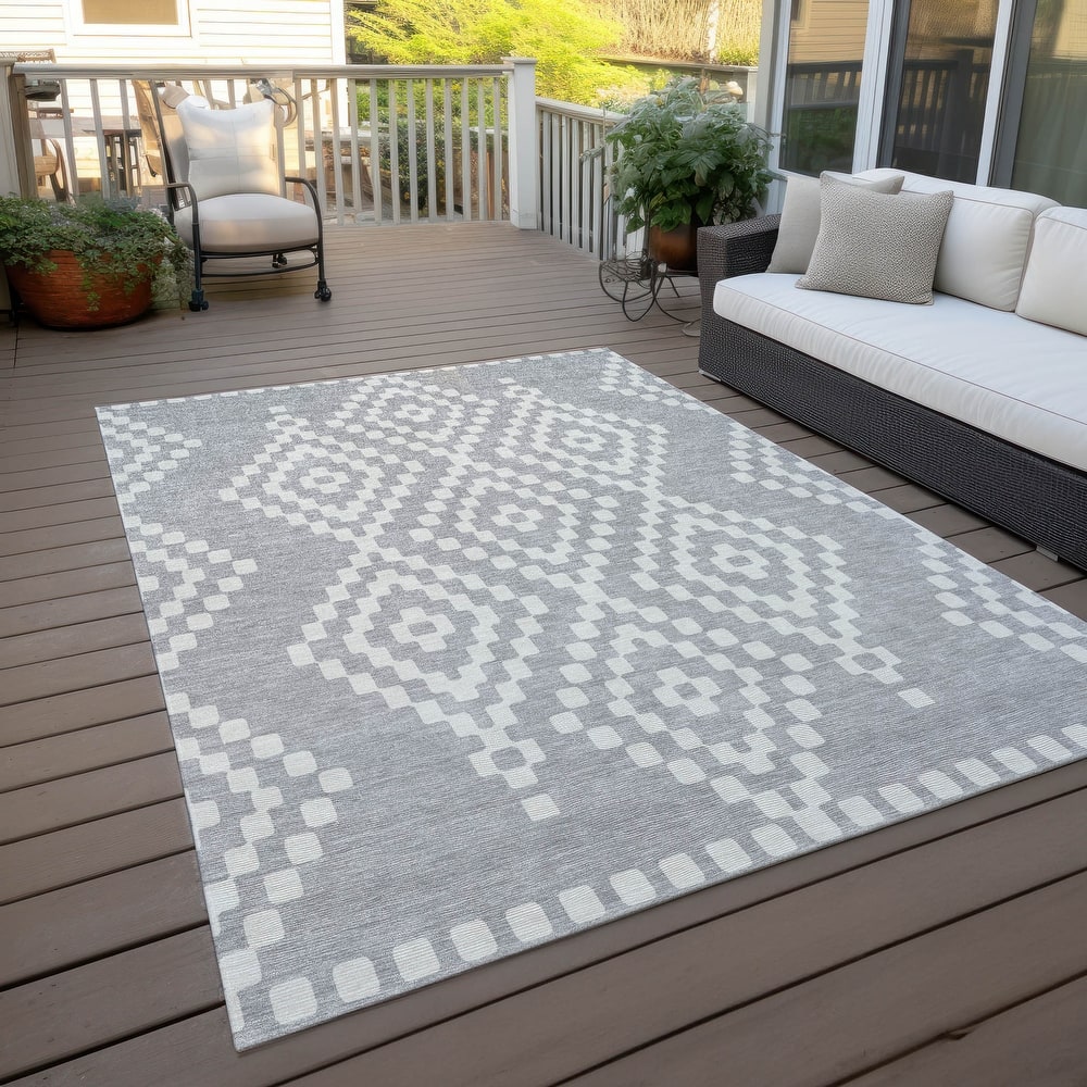 Machine Washable Indoor/ Outdoor Chantille Boho Moroccan Rug