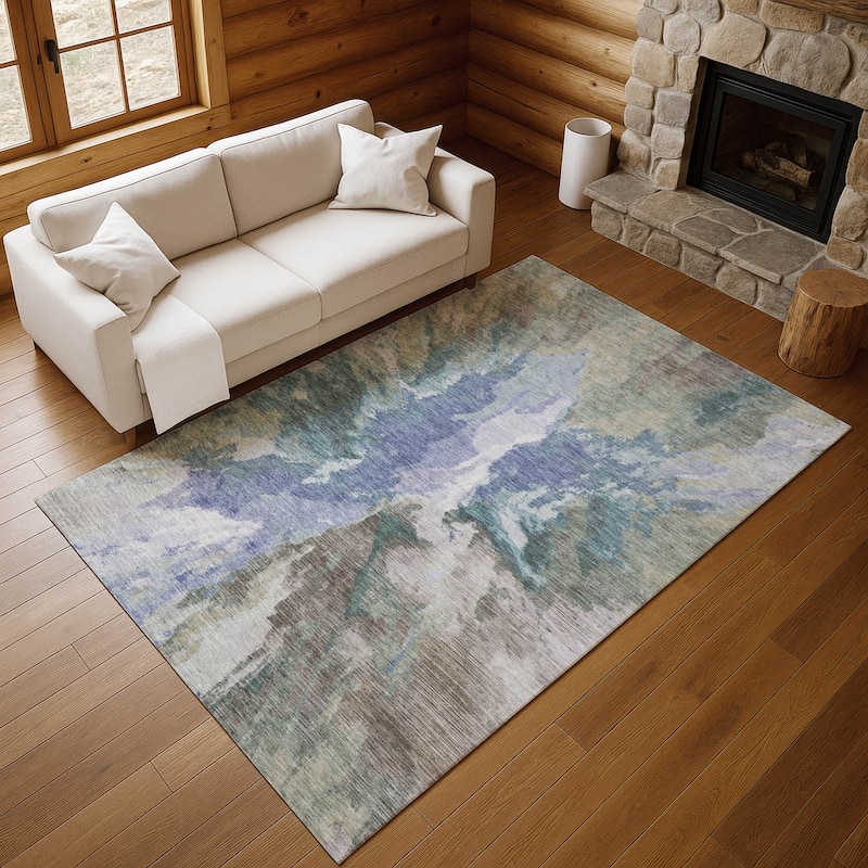 Premium Washable Super Soft Abstract Burst Mayfield Rug