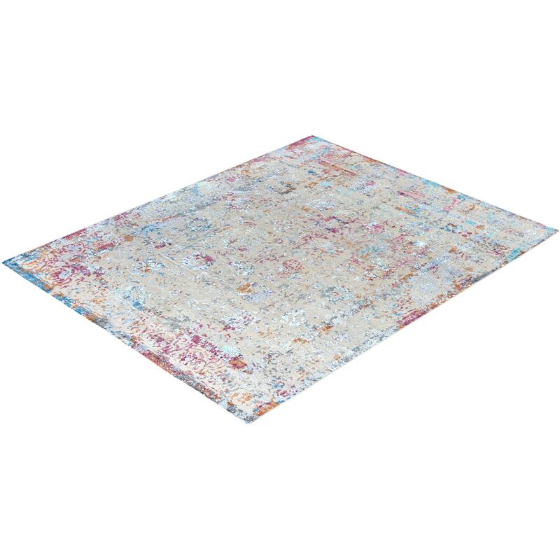 Ikat One-of-a-Kind Handmade Area Rug, Beige - 8' 1" x 10' 1"