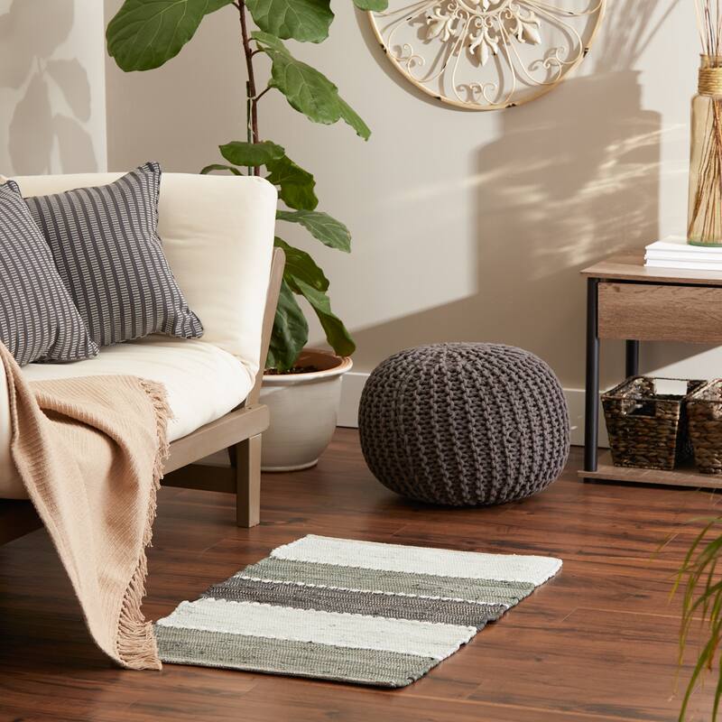 Hand-Loomed Paper Chindi Rug