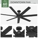 preview thumbnail 19 of 23, Hunter 60" Downtown Windmill Outdoor Ceiling Fan w/ Wall Control, Damp-Rated - Indoor-Outdoor, Industrial, Modern - ENERGY STAR!