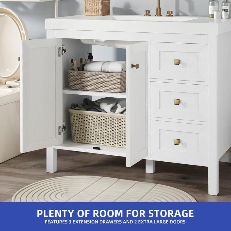 Moasis 36"/42" Bathroom Vanity Cabinet with Sink