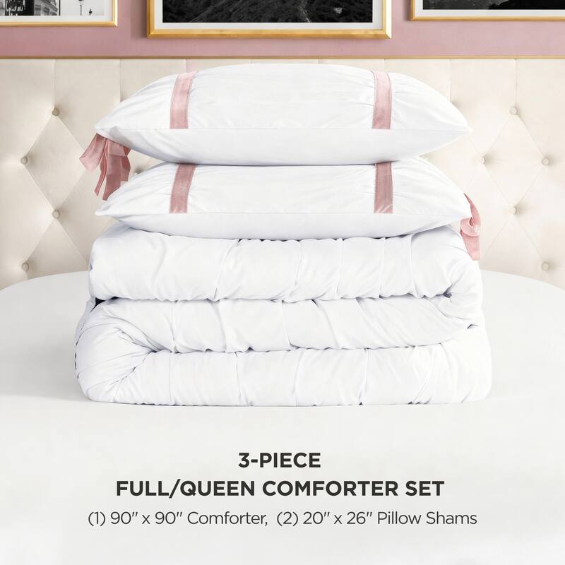 Juicy Couture Amelie Bows Ruched Comforter Sets