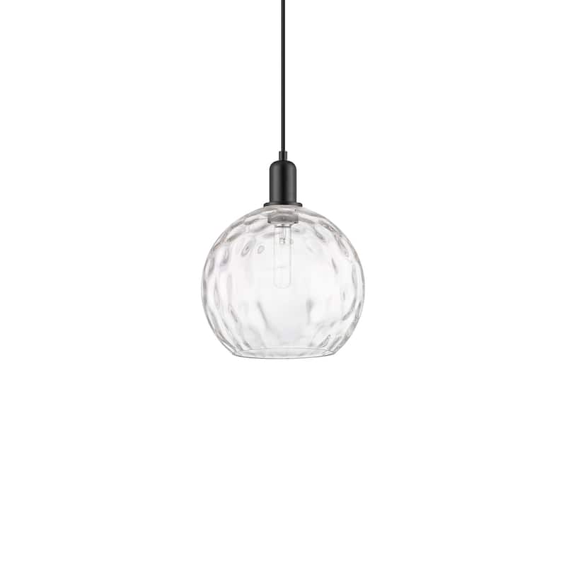 Innovations Lighting 716-1P-13-10 Athens Water Glass Pendant Athens - Matte Black / Clear Water Glass
