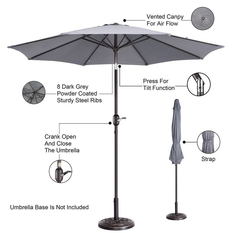 North Bend 9-foot Patio Umbrella by Havenside Home