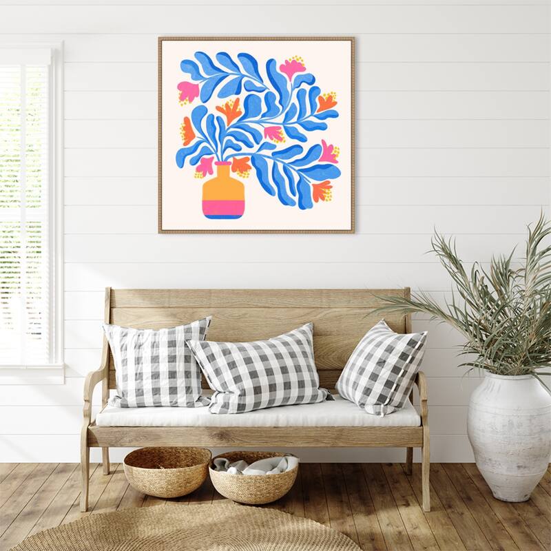 Hawaiian Hibiscus Bouquet by Kristian Gallagher Framed Canvas Wall Art Print