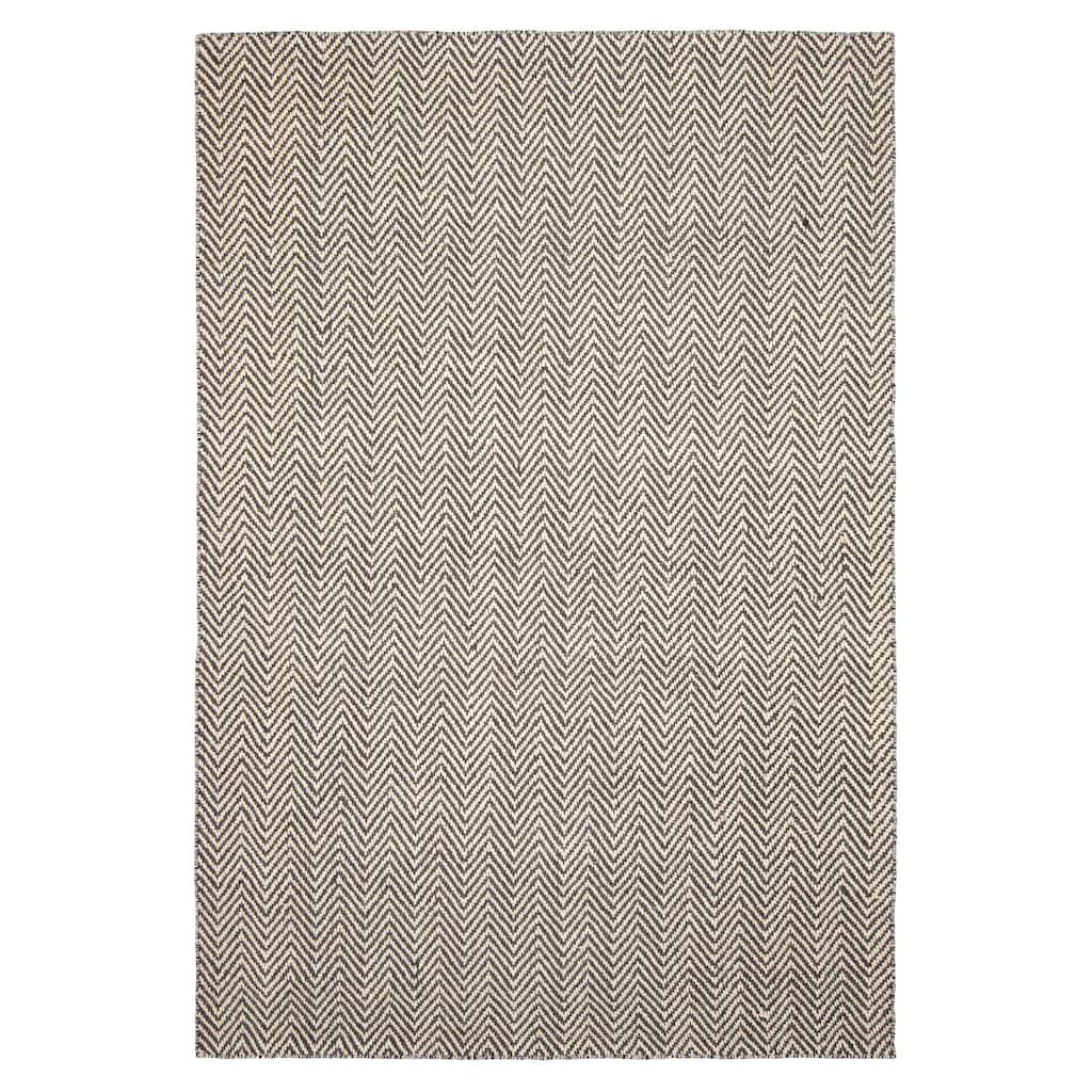 ECARPETGALLERY Hand Tufted Sienna Grey Wool Rug - 6'0 x 9'0