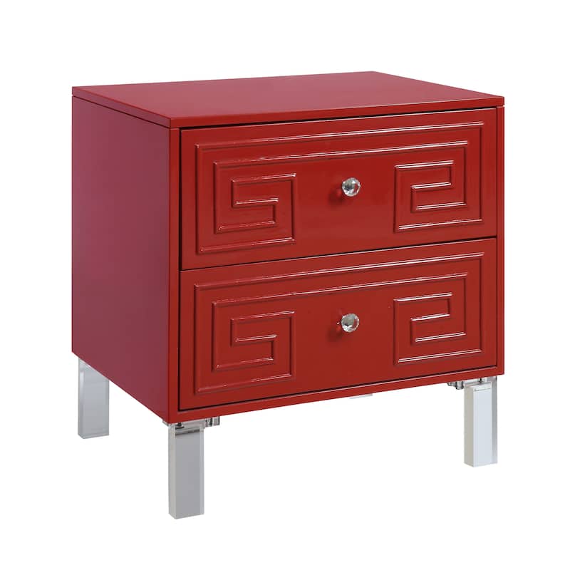 Zala Contemporary 24-inch 2-Drawer Side Table by Furniture of America