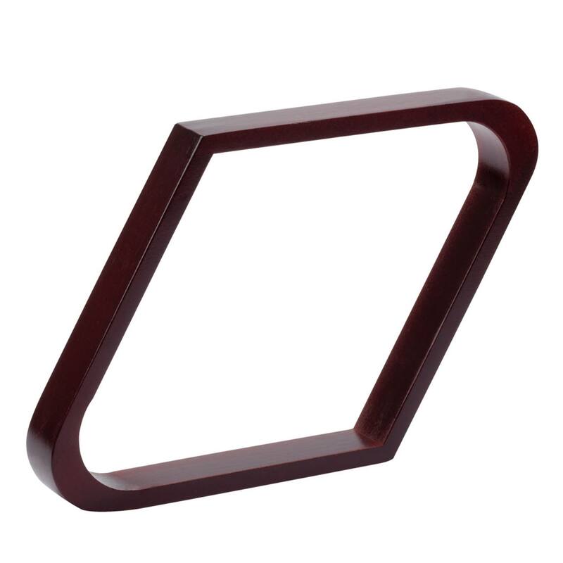GSE™ Mahogany Solid Wood Billiard 8-Ball Triangle/9-Ball Diamond Pool Ball Racks for 2-1/4" Pool Balls - 9-Ball Diamond Rack