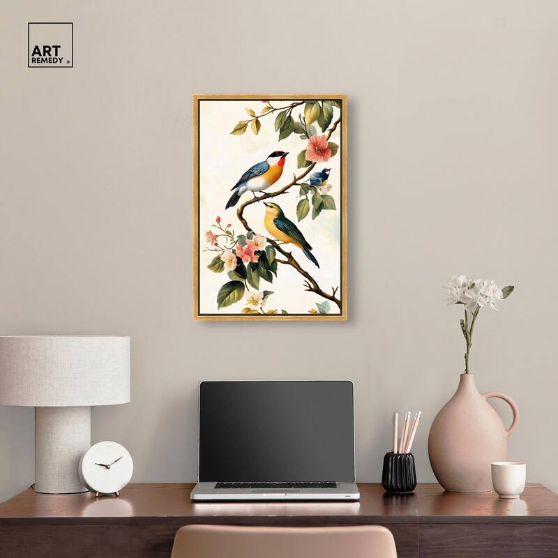 Colorful Perch Canvas by Art Remedy