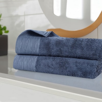 Superior Sierra Rayon From Bamboo Cotton Blend Bath Sheet Set of 2