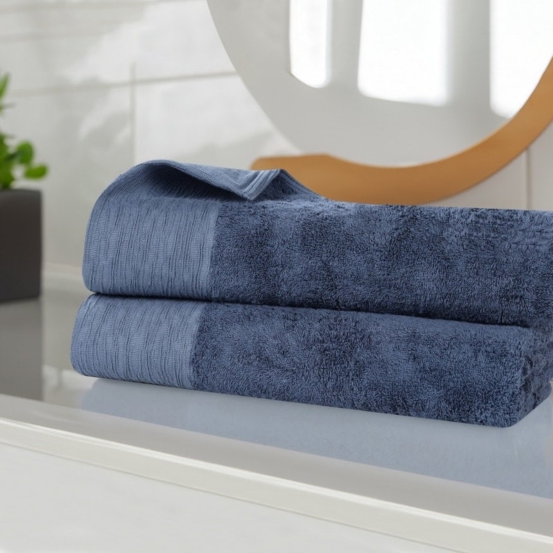 Superior Sierra Rayon From Bamboo Cotton Blend Bath Sheet Set of 2