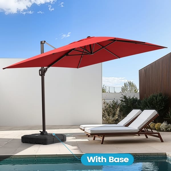 best prices on patio umbrella bases Maypex 145LBS Water Filled Offset Cantilever Umbrella Base