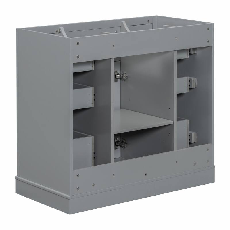 36" Bathroom Vanity with Sink Combo: Cabinet, Six Drawers