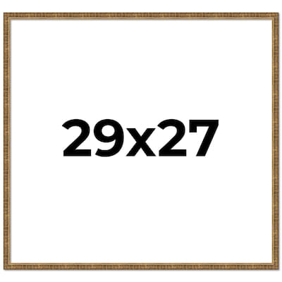 29x27 Frame Black Real Wood Picture Frame Kingsley Gold Distressed Photo Frame with UV Acrylic Foam Board Backing &