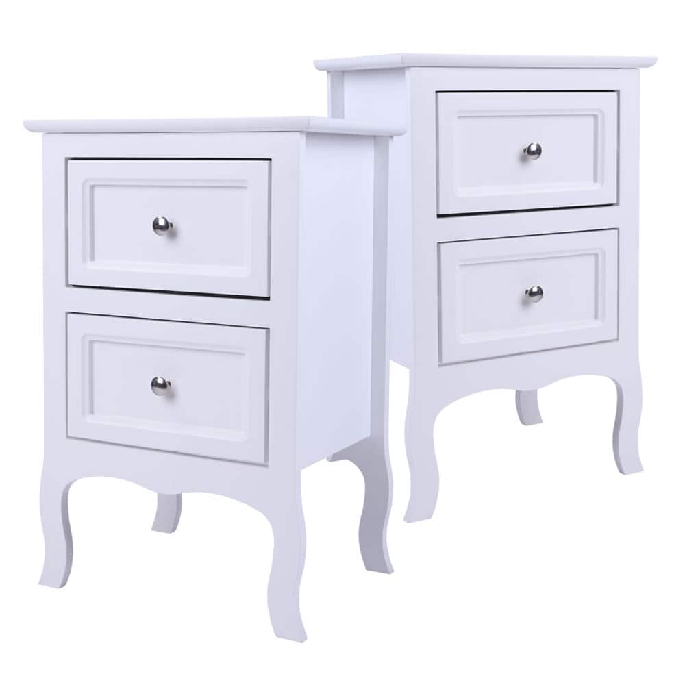 Country Style Two-Drawer Nightstand- Set of 2