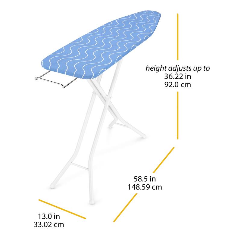Whitmor 4-Leg Steel Top Ironing Board with Cover and Pad