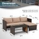 preview thumbnail 15 of 18, Tappio 3-piece Outdoor Wicker Sofa Furniture Conversation Set