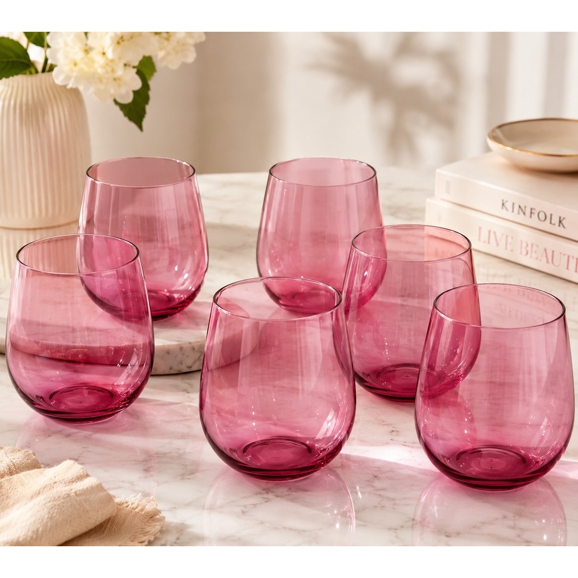 Abode Homewares Montana Stemless Wine Glass - Set of 6