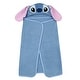 preview thumbnail 6 of 5, Lambs & Ivy Disney Stitch Luxury Blue Cotton Terry Hooded Baby Bath Towel