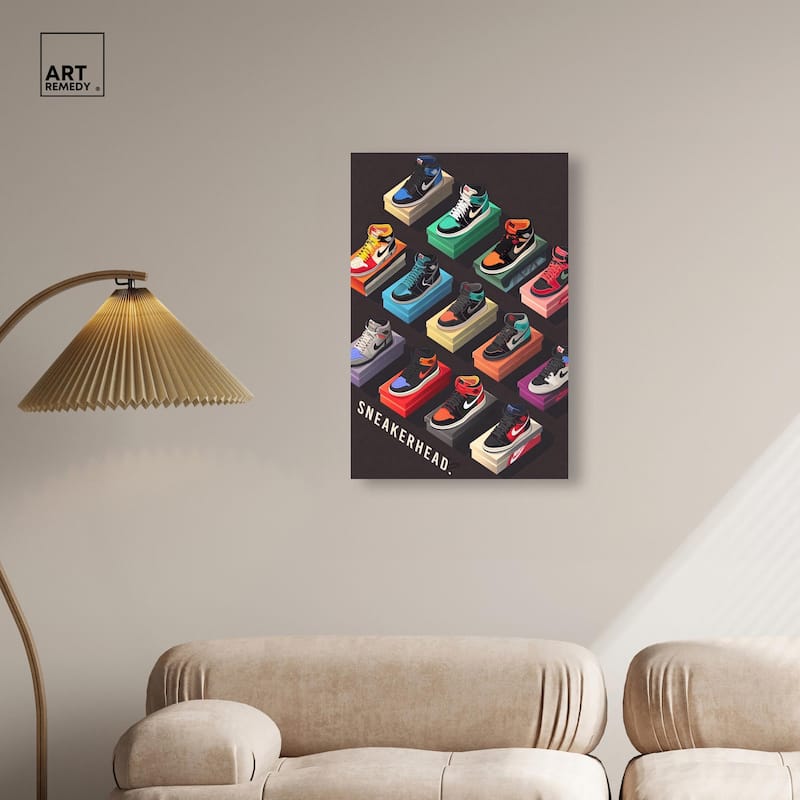 Sneaker Collection Dreams Canvas by Art Remedy, Gallery Wrapped