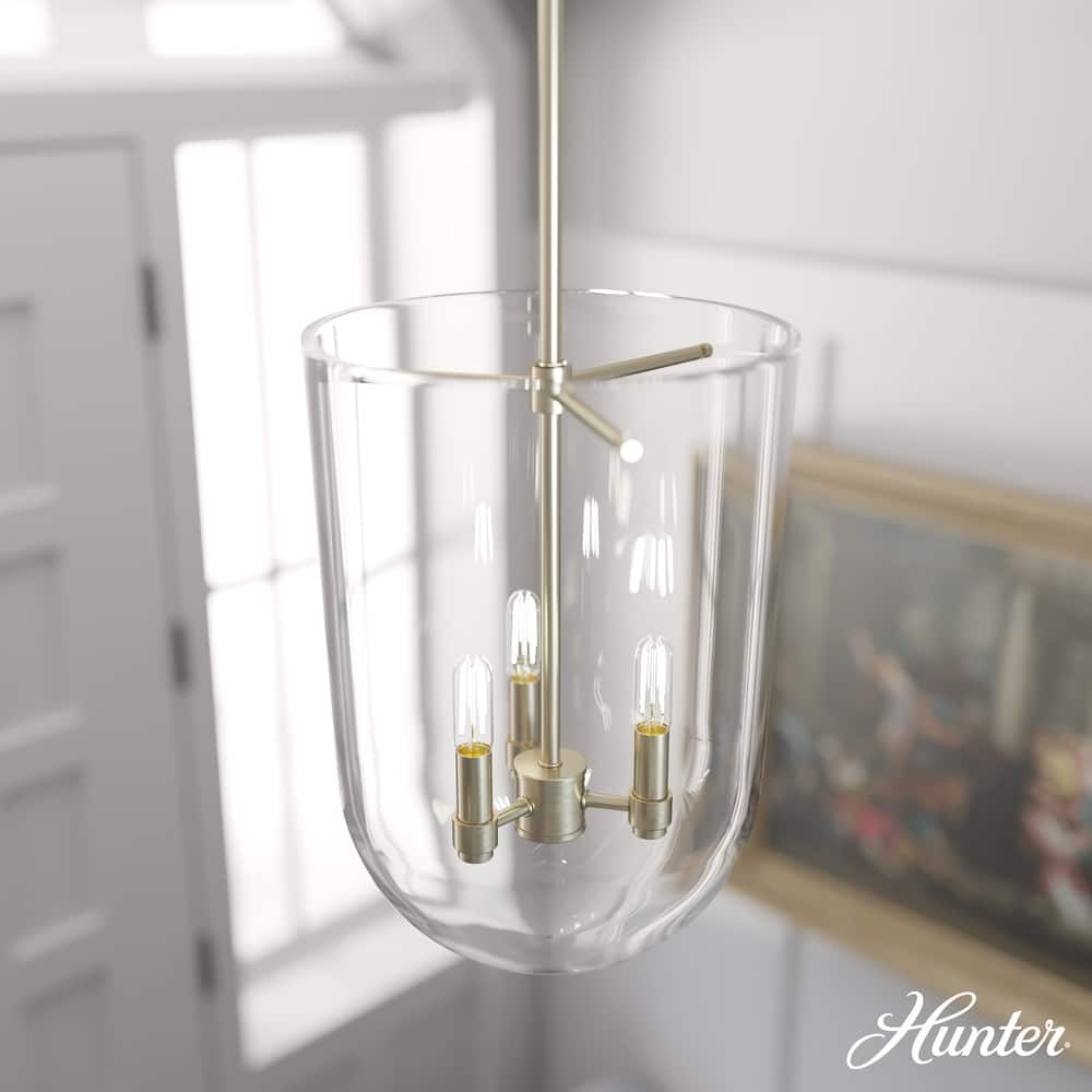 Hunter Sacha 3-Light Pendant - Entry, Dining Room, Kitchen Island - Transitional, Contemporary