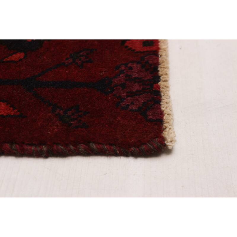 ECARPETGALLERY Hand-knotted Melis Vintage Red Wool Rug - 3'11 x 7'7