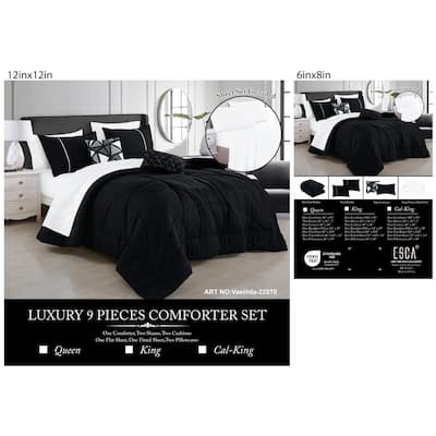 Superior Reversible Down Alternative Vaetilda 9PC Comforter Set