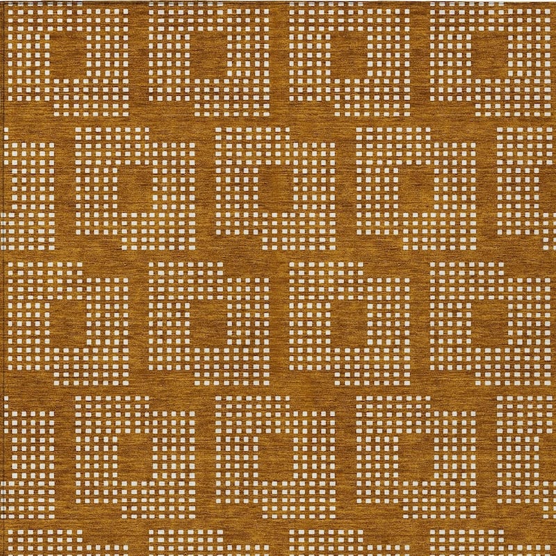 HomeRoots Geometric Transitional Rectangle Outdoor Rug
