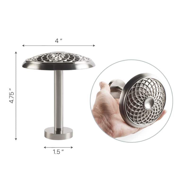 Deco Window 2 Pcs Curtain Holdback Wall Mounted Metal Drapery Disc Hook for Curtains, Sheer, and Blackout Panels. - 4.75"