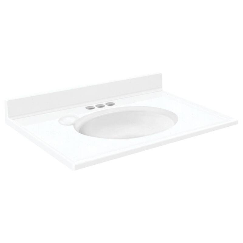 Transolid Cultured Marble 49-in x 19-in Vanity Top - 49-in x 19-in - 49-in x 19-in