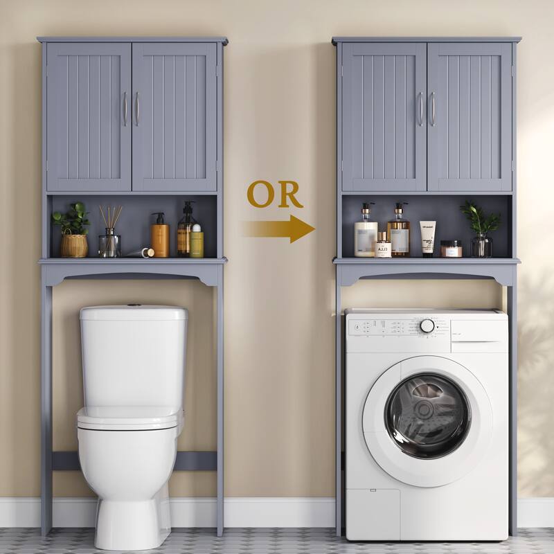 Yaheetech Bathroom Space Saving Organizer Over-the -Toilet with Adjustable Shelf for Bathroom