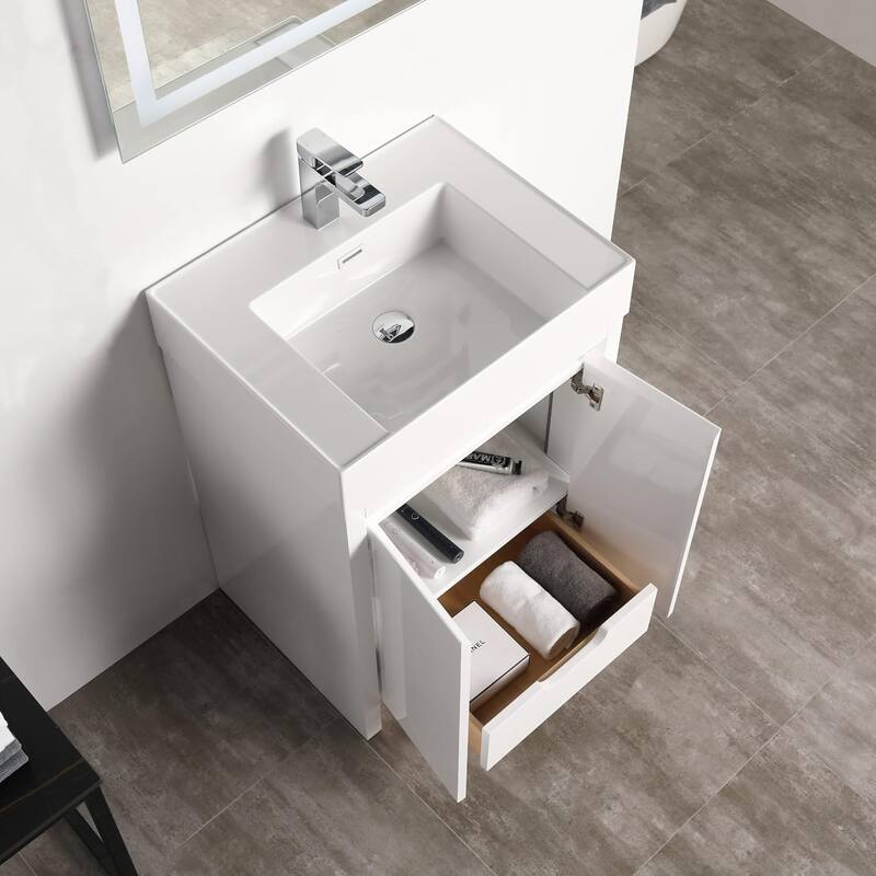 Blossom 48" All Wood Freestanding Bathroom Vanity with Acrylic Sink