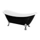 preview thumbnail 19 of 23, Daphne 59" & 69" Clawfoot Tub White or Black Acrylic Five Feet Colors