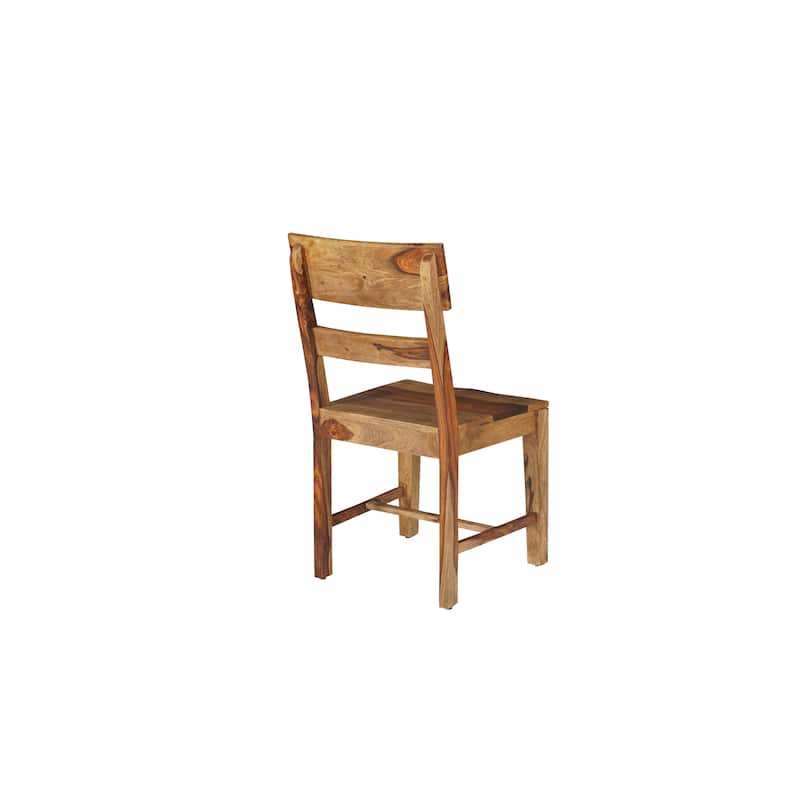 Jordan Brown Solid Wood Dining Chairs Set of 2, Ladder Back