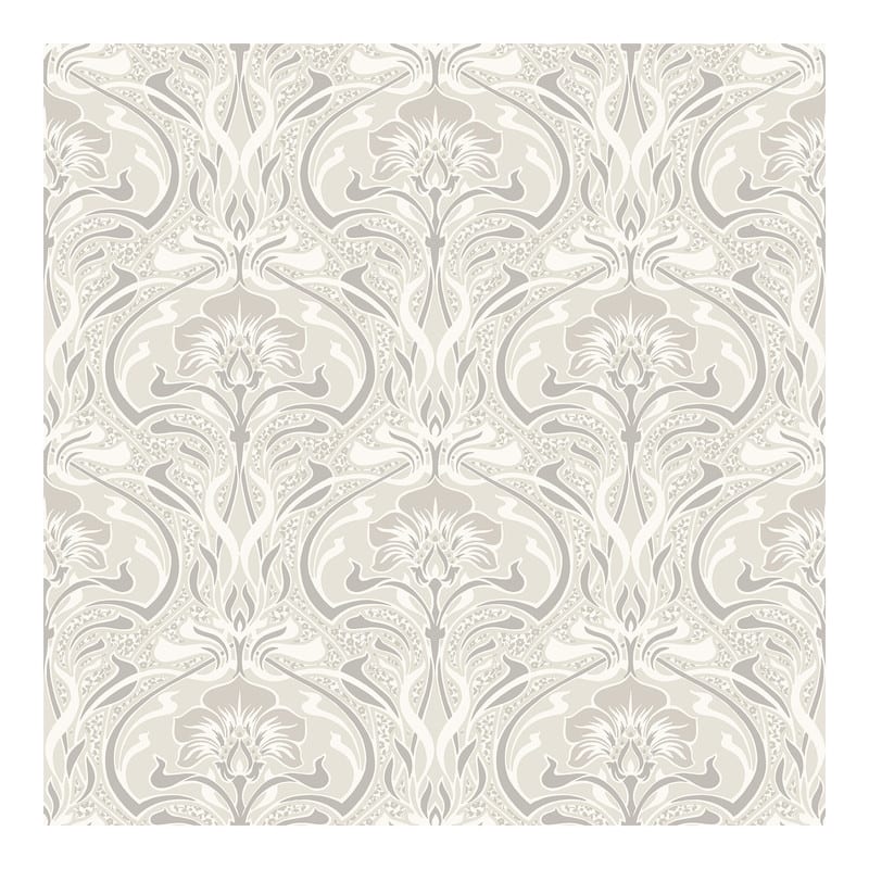 Crown Donovan Cream Nouveau Floral Wallpaper - 20.5 x 396 x 0.025