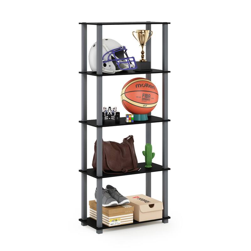 Furinno Turn-S-Tube 5-Tier Square Leg Multipurpose Display Rack