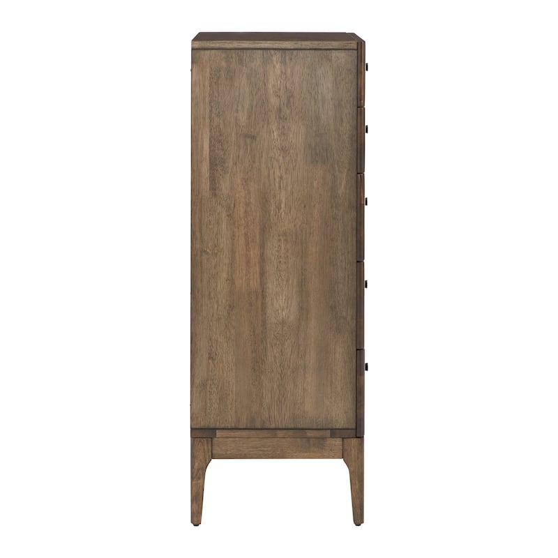 Ozan Walnut Finish 5-drawer Chest by iNSPIRE Q Modern