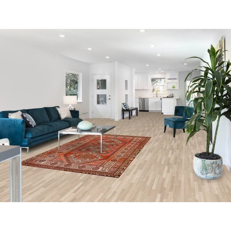 Hand Knotted Oriental 100% Wool Carpet Traditional Tribal Pink Qashqai Area Rug - 7' 10'' X 4' 10''