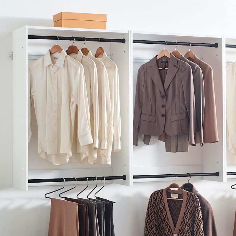 Devi Wall Mounted Wood Closet System - 13.78"D x 125.98"W x 45.28"H