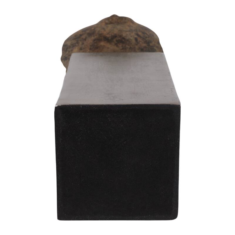 Decorative Smiley Head on Pedestal Sculpture